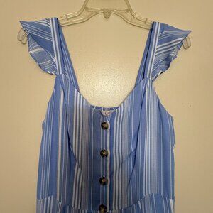 Casual Blue/White Candies Pants Suit